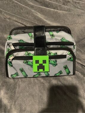 Minecraft Green Creeper Pencil Case - Travel Organizer